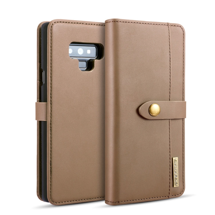 DG.MING Lambskin Detachable Horizontal Flip Magnetic Case for Galaxy Note9, with Holder & Card Slots & Wallet