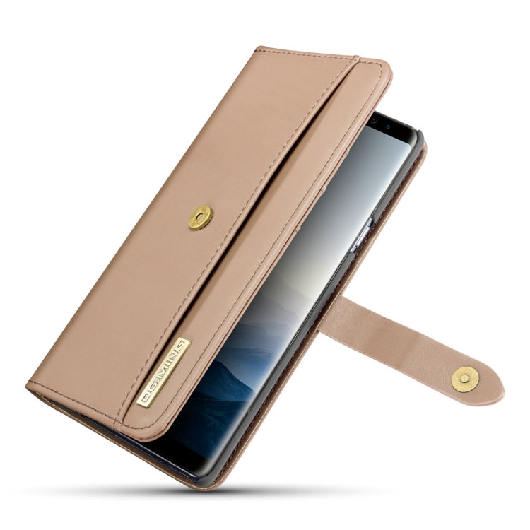 DG.MING Lambskin Detachable Horizontal Flip Magnetic Case for Galaxy Note9, with Holder & Card Slots & Wallet