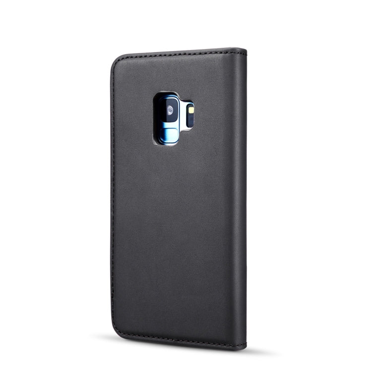 DG.MING Lambskin Detachable Horizontal Flip Magnetic Case for Galaxy S9, with Holder & Card Slots & Wallet