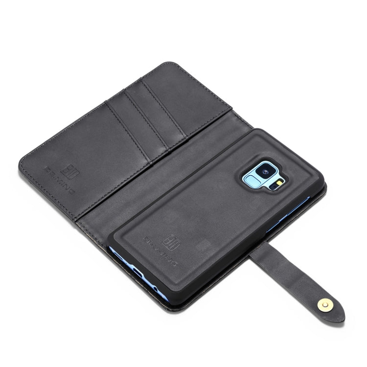 DG.MING Lambskin Detachable Horizontal Flip Magnetic Case for Galaxy S9, with Holder & Card Slots & Wallet