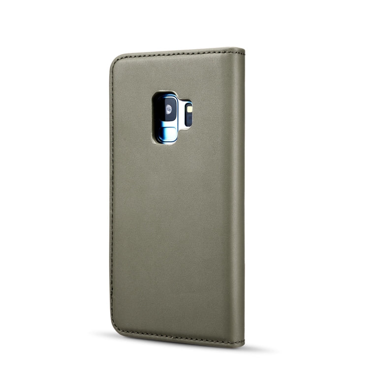 DG.MING Lambskin Detachable Horizontal Flip Magnetic Case for Galaxy S9, with Holder & Card Slots & Wallet