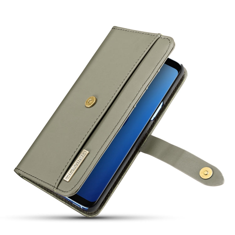 DG.MING Lambskin Detachable Horizontal Flip Magnetic Case for Galaxy S9, with Holder & Card Slots & Wallet
