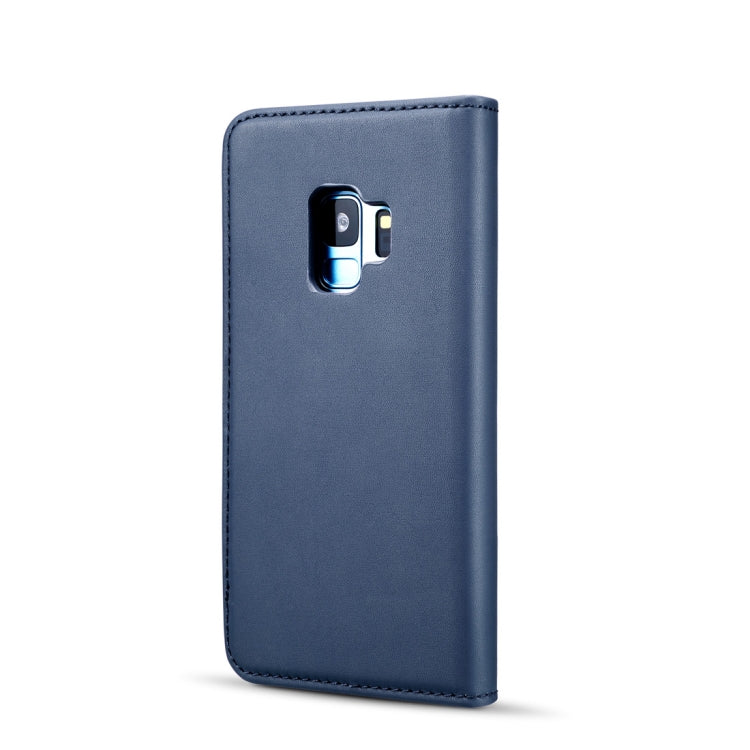 DG.MING Lambskin Detachable Horizontal Flip Magnetic Case for Galaxy S9, with Holder & Card Slots & Wallet