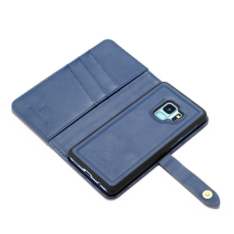 DG.MING Lambskin Detachable Horizontal Flip Magnetic Case for Galaxy S9, with Holder & Card Slots & Wallet