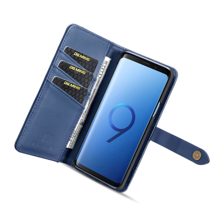 DG.MING Lambskin Detachable Horizontal Flip Magnetic Case for Galaxy S9, with Holder & Card Slots & Wallet