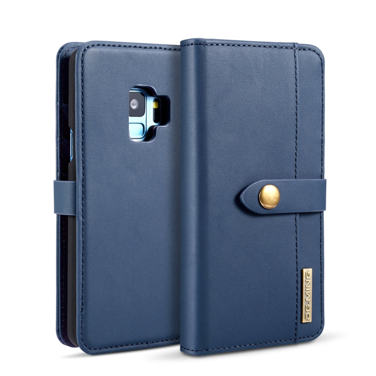 DG.MING Lambskin Detachable Horizontal Flip Magnetic Case for Galaxy S9, with Holder & Card Slots & Wallet
