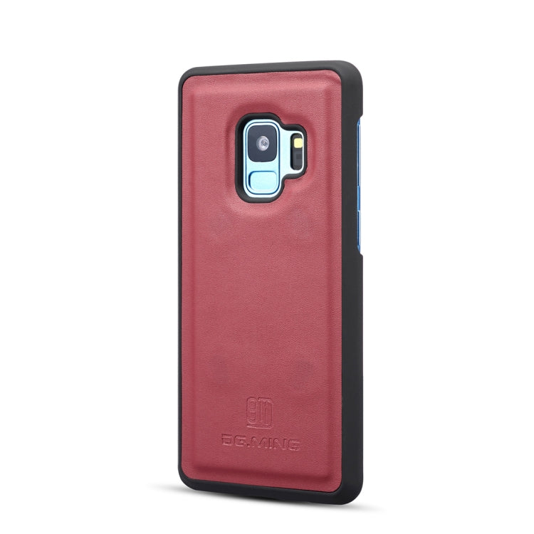 DG.MING Lambskin Detachable Horizontal Flip Magnetic Case for Galaxy S9, with Holder & Card Slots & Wallet