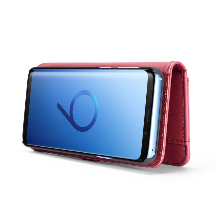 DG.MING Lambskin Detachable Horizontal Flip Magnetic Case for Galaxy S9, with Holder & Card Slots & Wallet