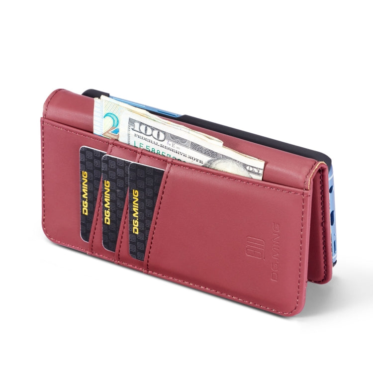 DG.MING Lambskin Detachable Horizontal Flip Magnetic Case for Galaxy S9, with Holder & Card Slots & Wallet