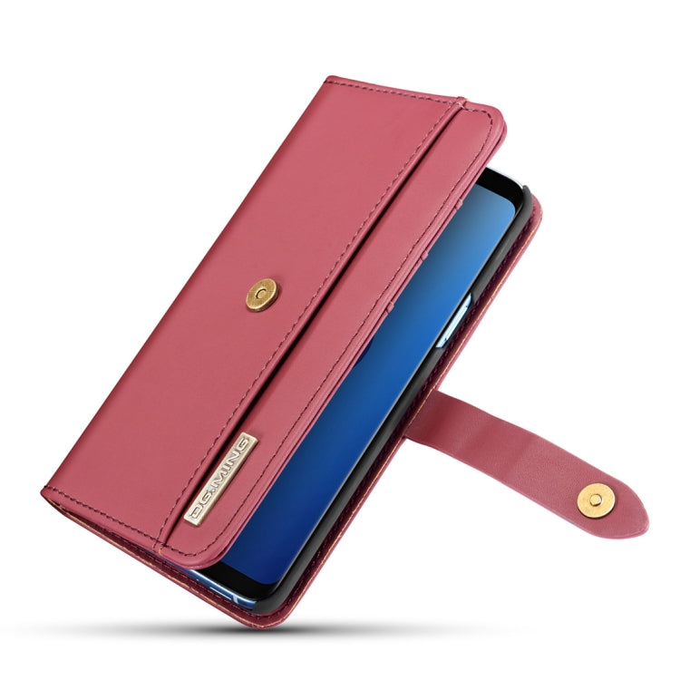 DG.MING Lambskin Detachable Horizontal Flip Magnetic Case for Galaxy S9, with Holder & Card Slots & Wallet