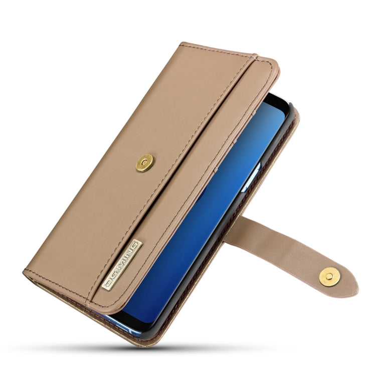 DG.MING Lambskin Detachable Horizontal Flip Magnetic Case for Galaxy S9, with Holder & Card Slots & Wallet