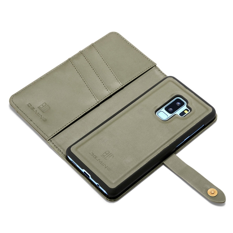 DG.MING Lambskin Detachable Horizontal Flip Magnetic Case for Galaxy S9+, with Holder & Card Slots & Wallet