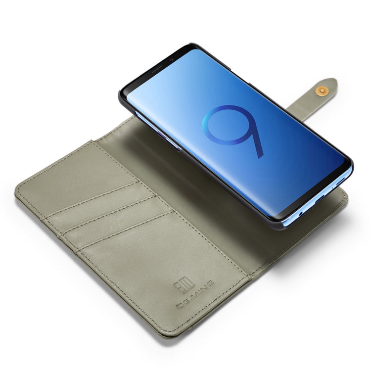 DG.MING Lambskin Detachable Horizontal Flip Magnetic Case for Galaxy S9+, with Holder & Card Slots & Wallet
