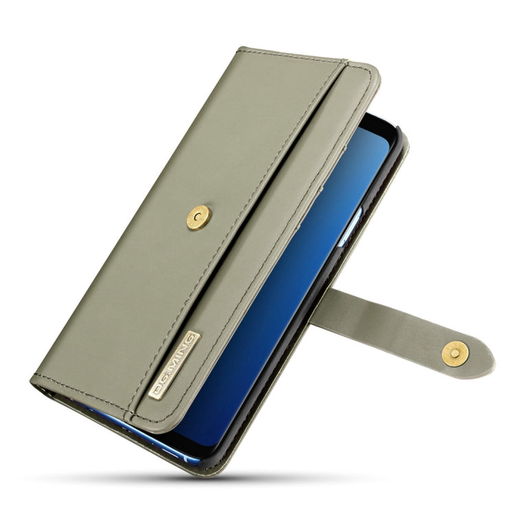 DG.MING Lambskin Detachable Horizontal Flip Magnetic Case for Galaxy S9+, with Holder & Card Slots & Wallet