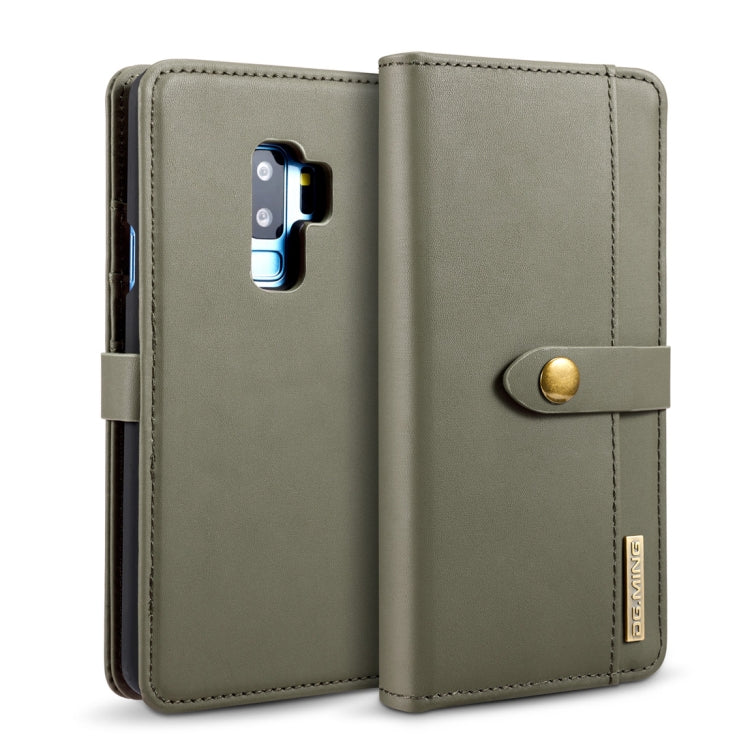 DG.MING Lambskin Detachable Horizontal Flip Magnetic Case for Galaxy S9+, with Holder & Card Slots & Wallet