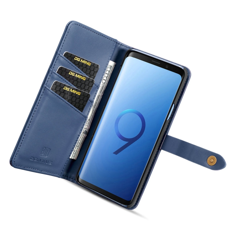 DG.MING Lambskin Detachable Horizontal Flip Magnetic Case for Galaxy S9+, with Holder & Card Slots & Wallet