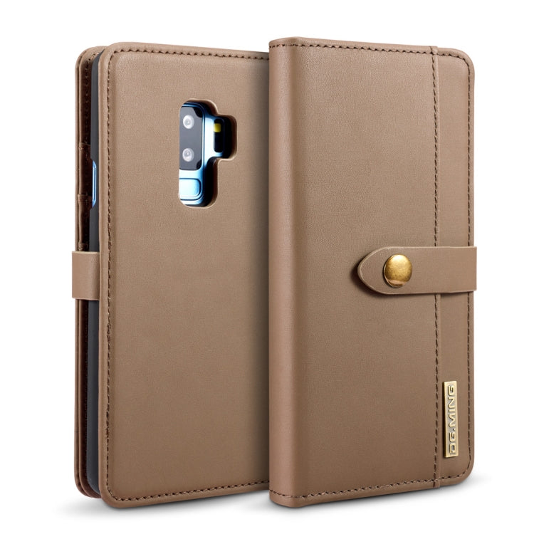 DG.MING Lambskin Detachable Horizontal Flip Magnetic Case for Galaxy S9+, with Holder & Card Slots & Wallet