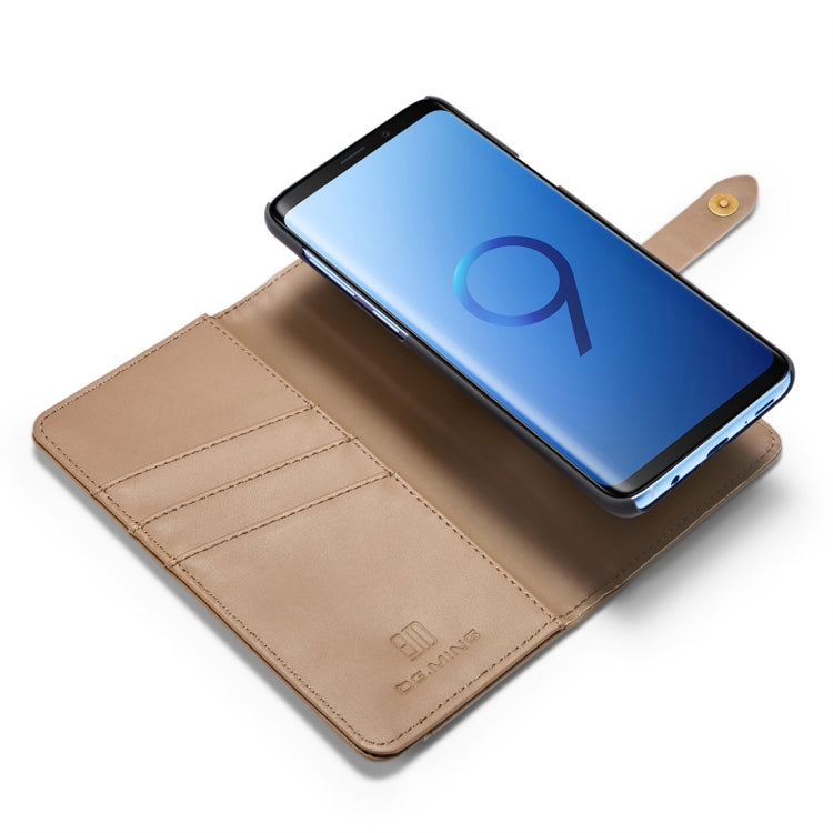 DG.MING Lambskin Detachable Horizontal Flip Magnetic Case for Galaxy S9+, with Holder & Card Slots & Wallet