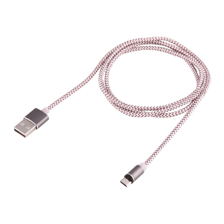 360 Degree Rotation 1m Weave Style Micro USB to USB 2.0 Strong Magnetic Charger Cable with LED Indicator