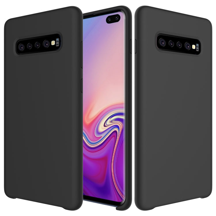 Shockproof Solid Color Liquid Silicone Case for Galaxy S10+