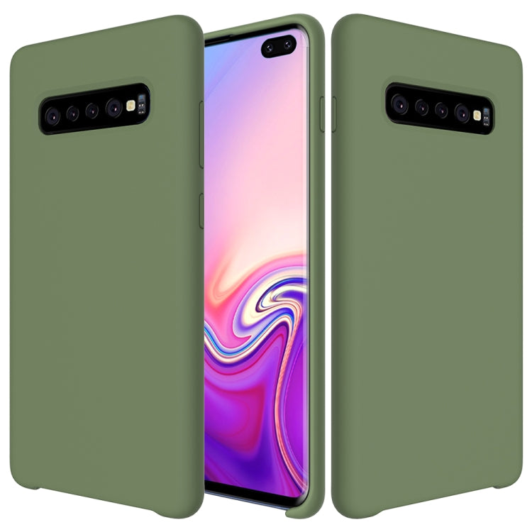Shockproof Solid Color Liquid Silicone Case for Galaxy S10+