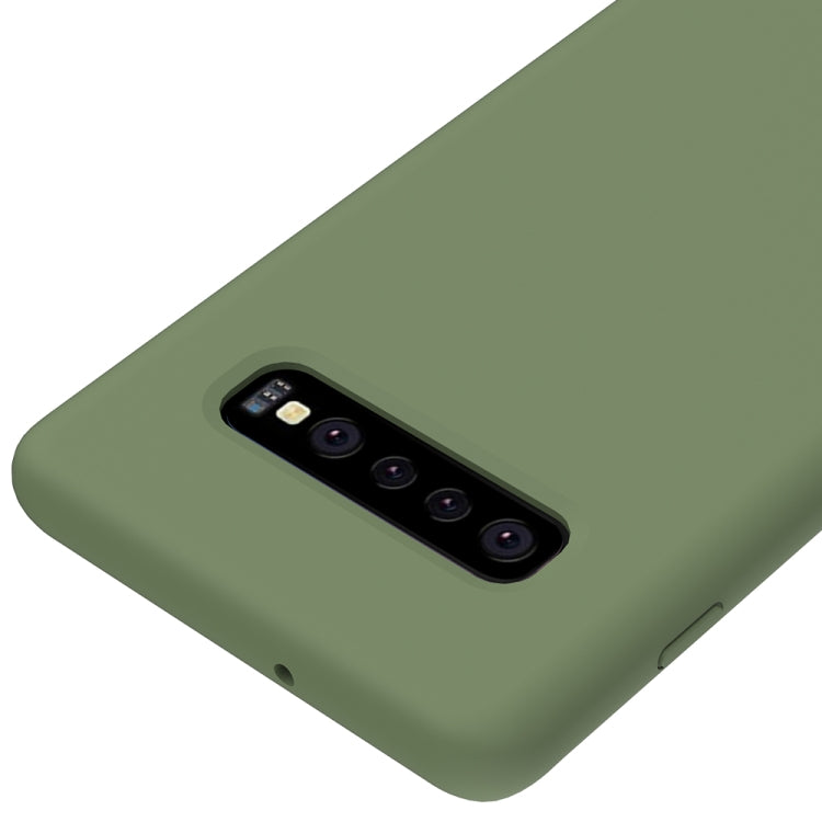 Shockproof Solid Color Liquid Silicone Case for Galaxy S10+