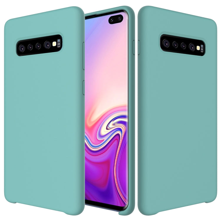 Shockproof Solid Color Liquid Silicone Case for Galaxy S10+
