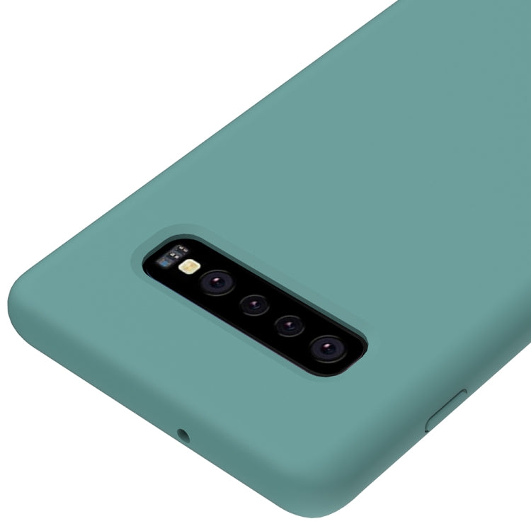 Shockproof Solid Color Liquid Silicone Case for Galaxy S10+