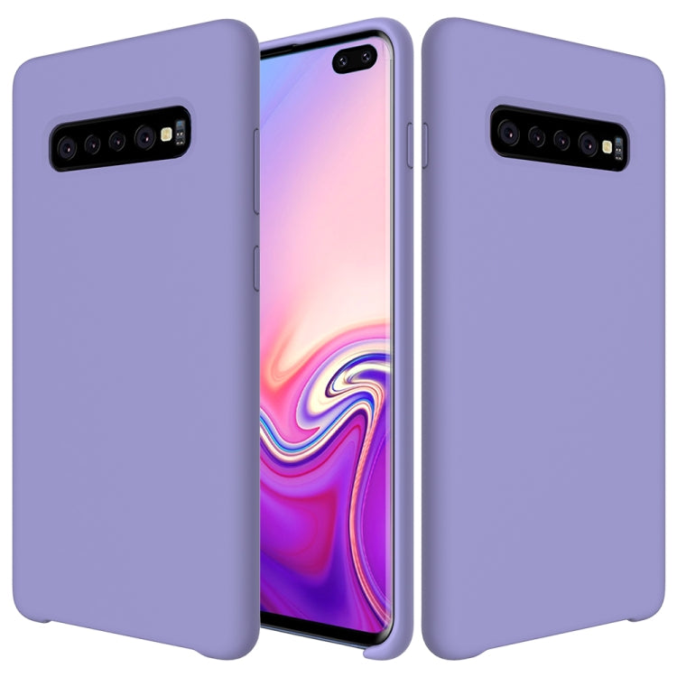 Shockproof Solid Color Liquid Silicone Case for Galaxy S10+