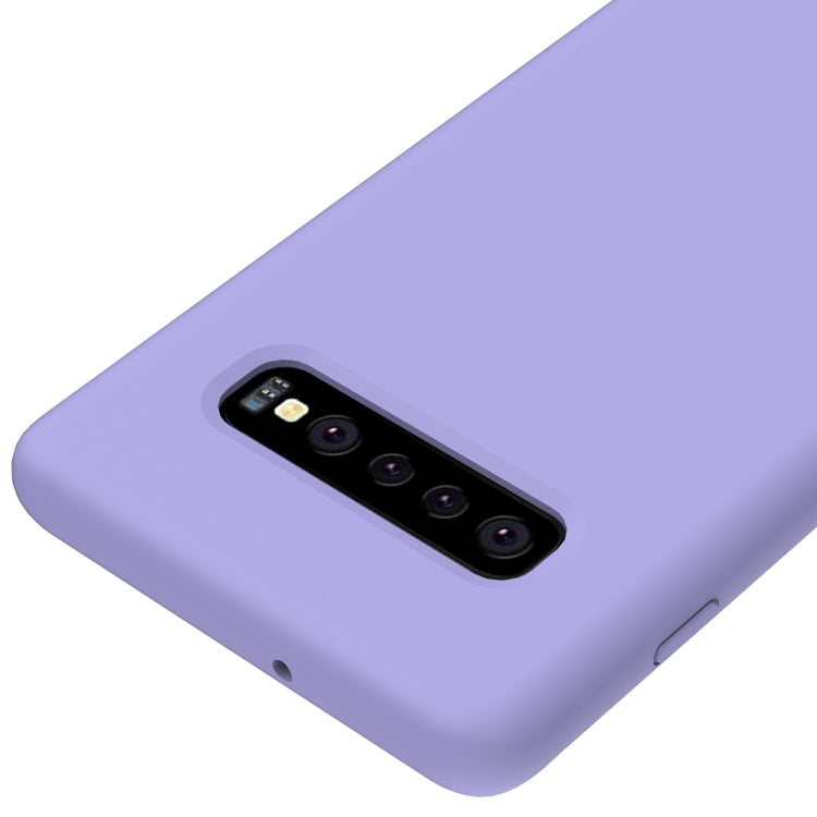 Shockproof Solid Color Liquid Silicone Case for Galaxy S10+