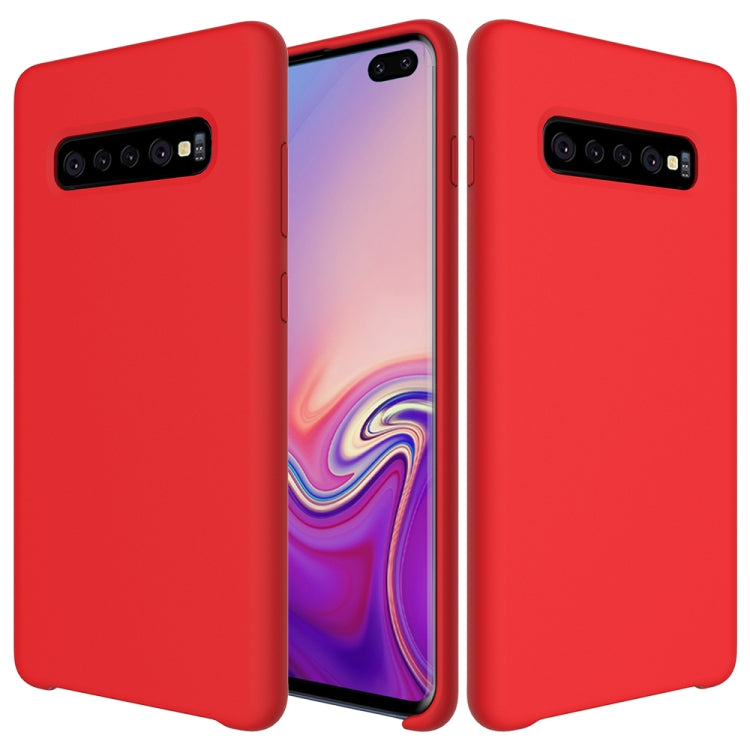 Shockproof Solid Color Liquid Silicone Case for Galaxy S10+