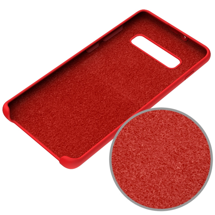 Shockproof Solid Color Liquid Silicone Case for Galaxy S10+