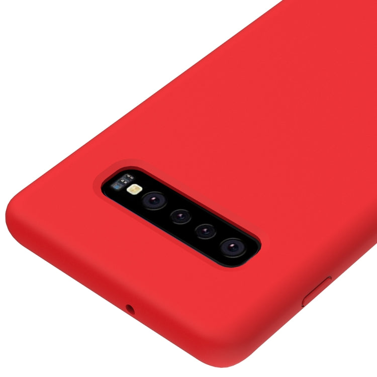 Shockproof Solid Color Liquid Silicone Case for Galaxy S10+