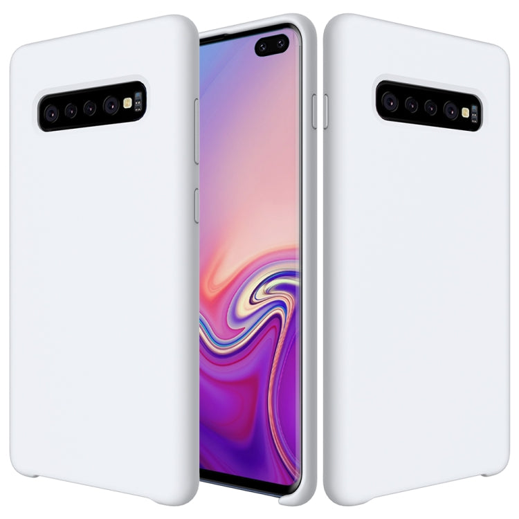 Shockproof Solid Color Liquid Silicone Case for Galaxy S10+