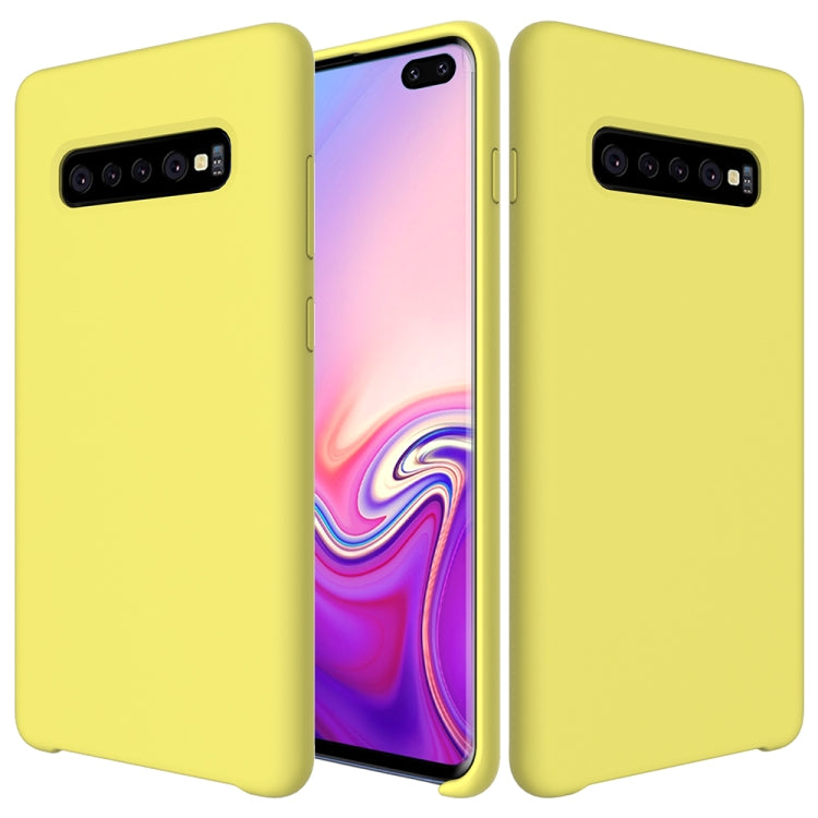 Shockproof Solid Color Liquid Silicone Case for Galaxy S10+