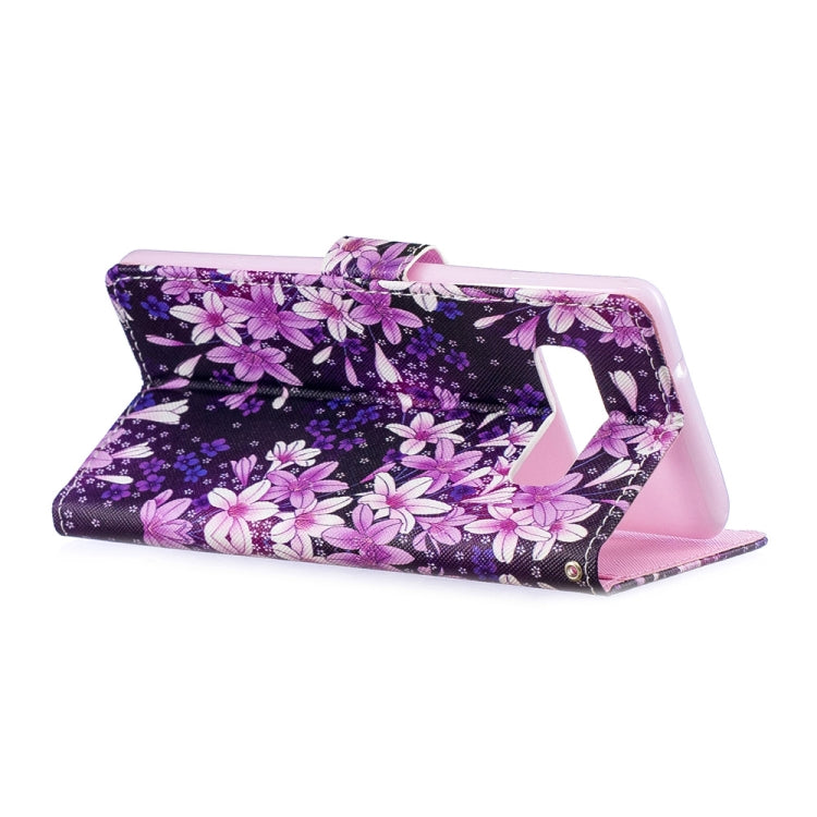 Lily Pattern Horizontal Flip Leather Case for Galaxy S10, with Holder & Card Slots & Wallet