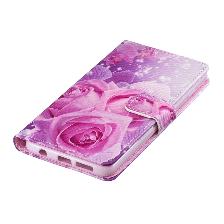 Rose Pattern Horizontal Flip Leather Case for Galaxy S10, with Holder & Card Slots & Wallet