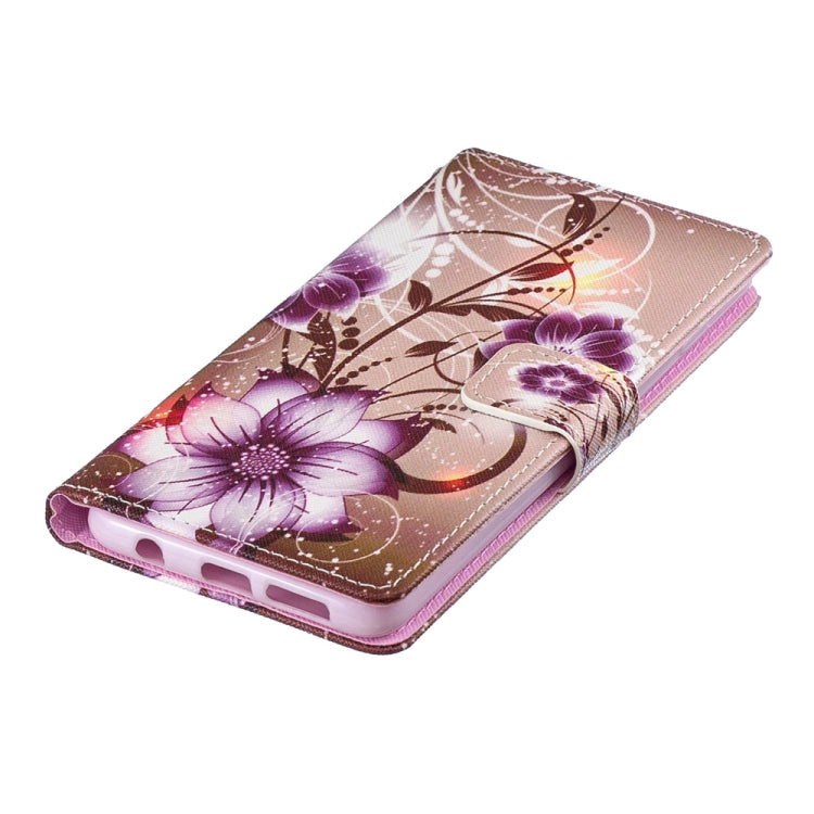 Lotus Pattern Horizontal Flip Leather Case for Galaxy S10, with Holder & Card Slots & Wallet