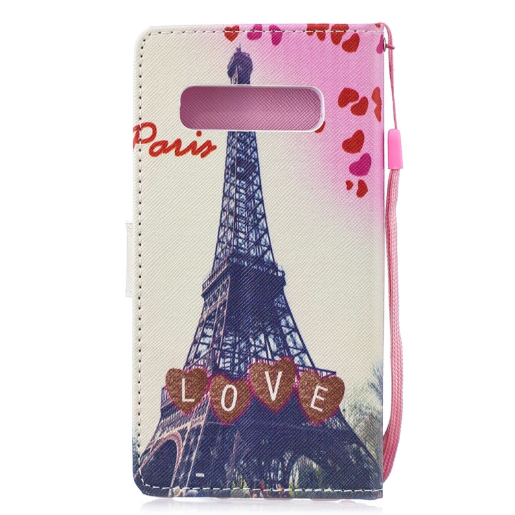 Love Tower Pattern Horizontal Flip Leather Case for Galaxy S10, with Holder & Card Slots & Wallet