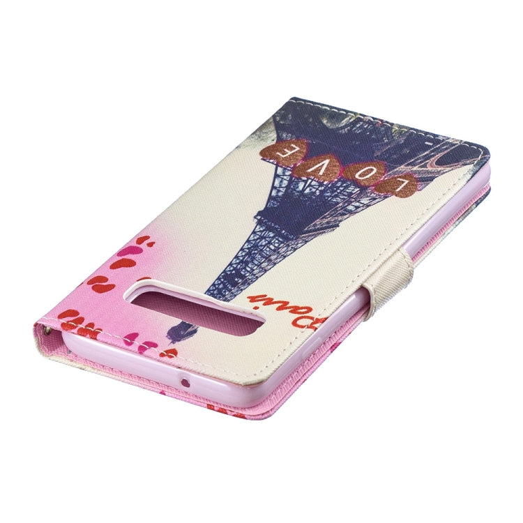 Love Tower Pattern Horizontal Flip Leather Case for Galaxy S10, with Holder & Card Slots & Wallet