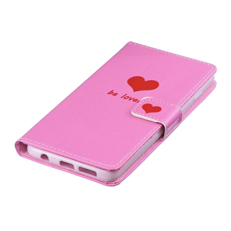 Heart Pattern Horizontal Flip Leather Case for Galaxy S10+, with Holder & Card Slots & Wallet