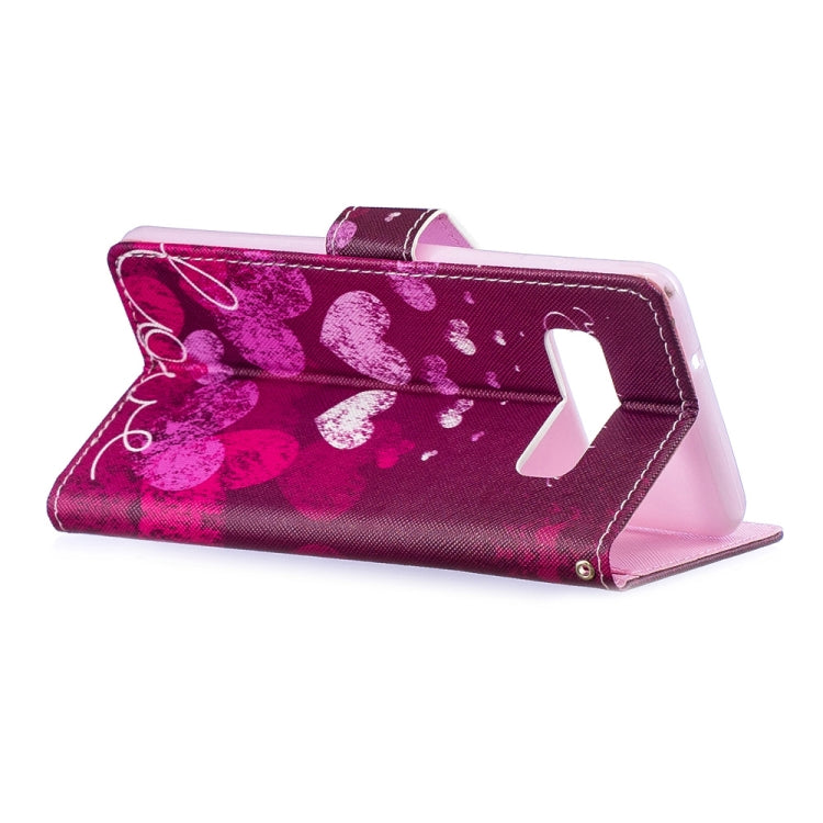 Letter and Heart Pattern Horizontal Flip Leather Case for Galaxy S10+, with Holder & Card Slots & Wallet