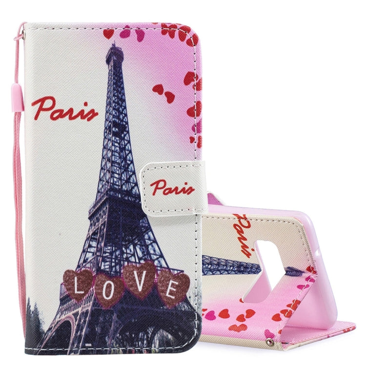 Love Tower Pattern Horizontal Flip Leather Case for Galaxy S10+, with Holder & Card Slots & Wallet