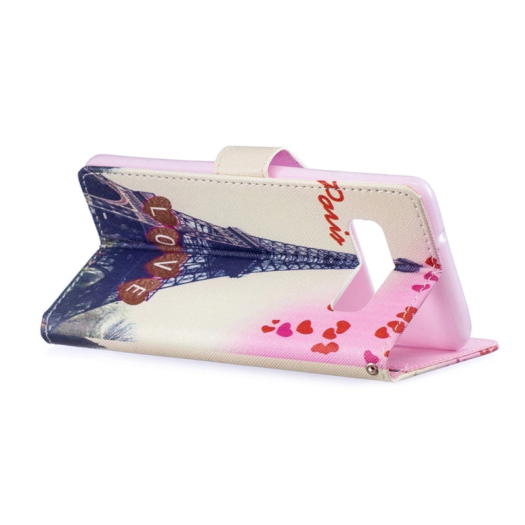 Love Tower Pattern Horizontal Flip Leather Case for Galaxy S10+, with Holder & Card Slots & Wallet