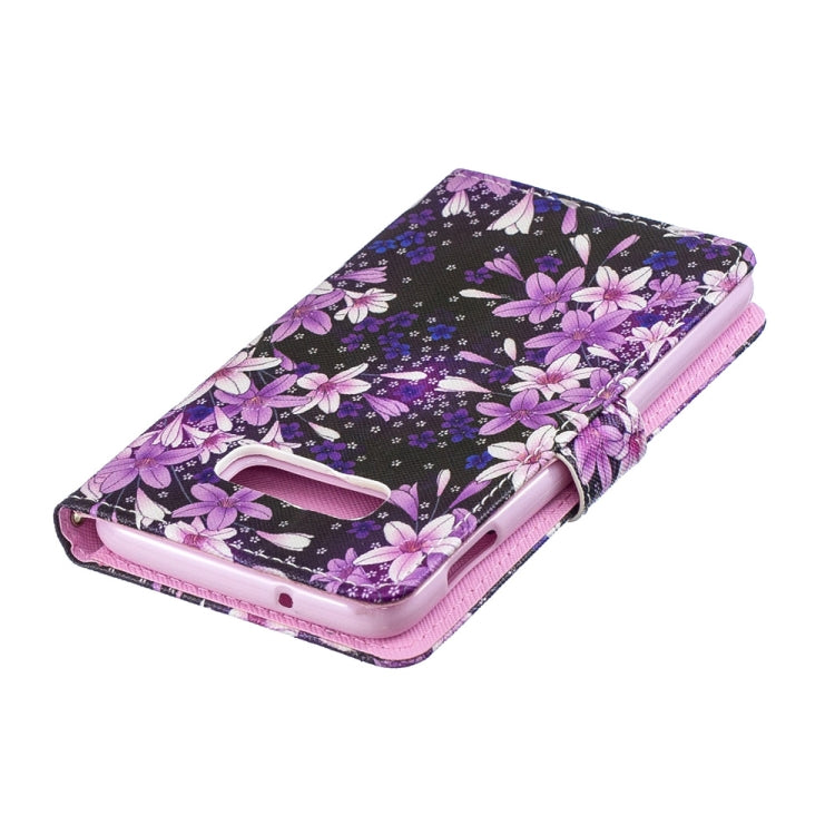 Lily Pattern Horizontal Flip Leather Case for Galaxy S10e, with Holder & Card Slots & Wallet
