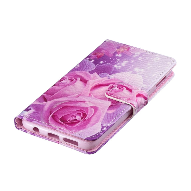 Rose Pattern Horizontal Flip Leather Case for Galaxy S10e, with Holder & Card Slots & Wallet