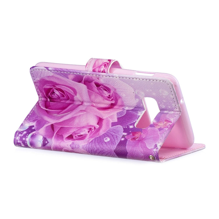 Rose Pattern Horizontal Flip Leather Case for Galaxy S10e, with Holder & Card Slots & Wallet