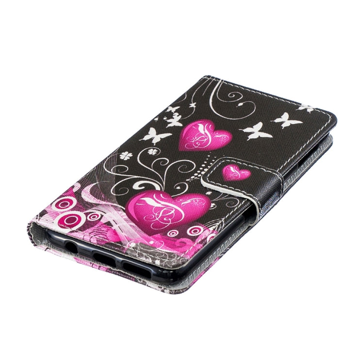 Peach Heart  Pattern Horizontal Flip Leather Case for Galaxy S10e, with Holder & Card Slots & Wallet