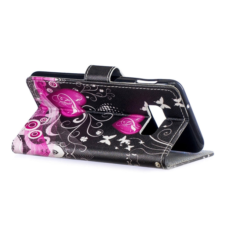 Peach Heart  Pattern Horizontal Flip Leather Case for Galaxy S10e, with Holder & Card Slots & Wallet