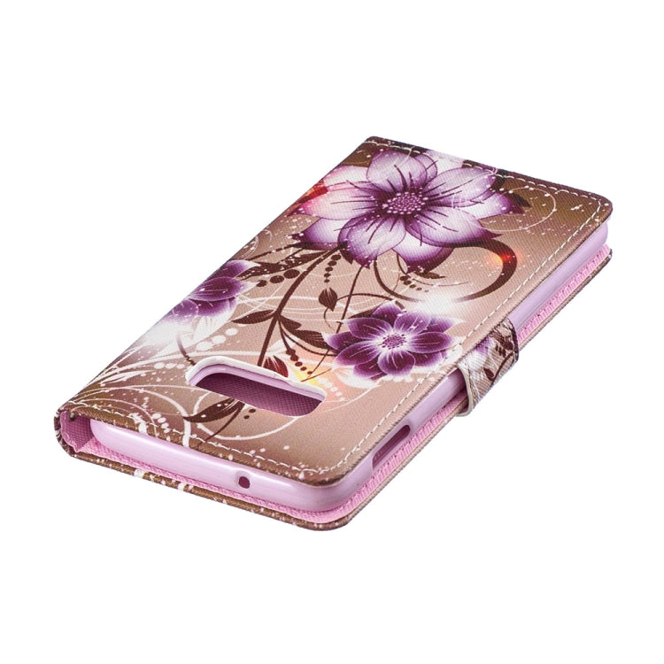 Lotus Pattern Horizontal Flip Leather Case for Galaxy S10e, with Holder & Card Slots & Wallet